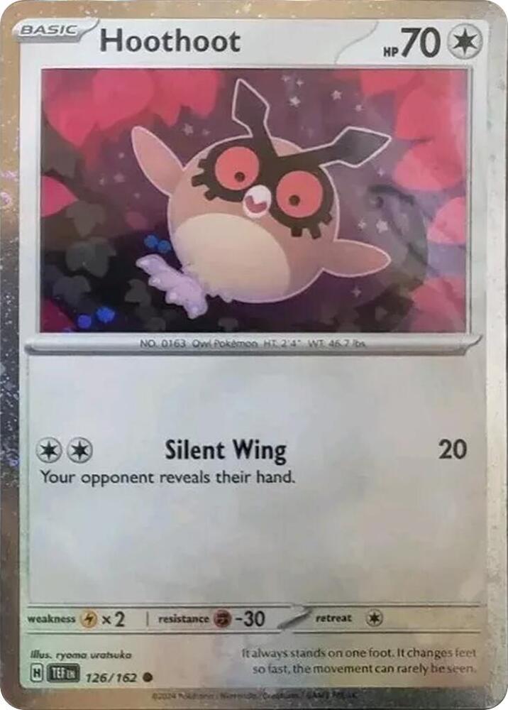 Hoothoot - 126 (Cosmos Holo) 126/162 card from SV: Scarlet & Violet Promo Cards