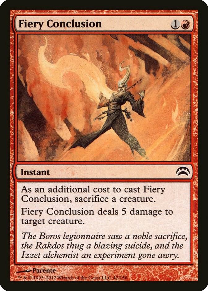 Fiery Conclusion 42 card from Planechase 2012