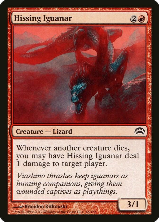 Hissing Iguanar 46 card from Planechase 2012