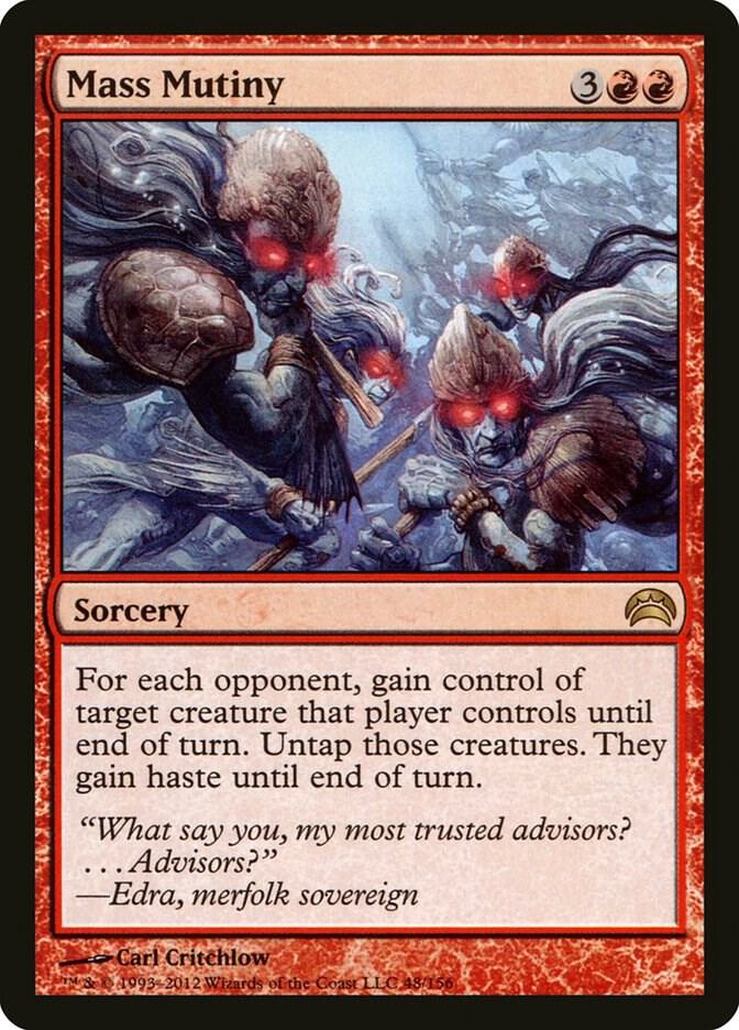 Mass Mutiny 48 card from Planechase 2012