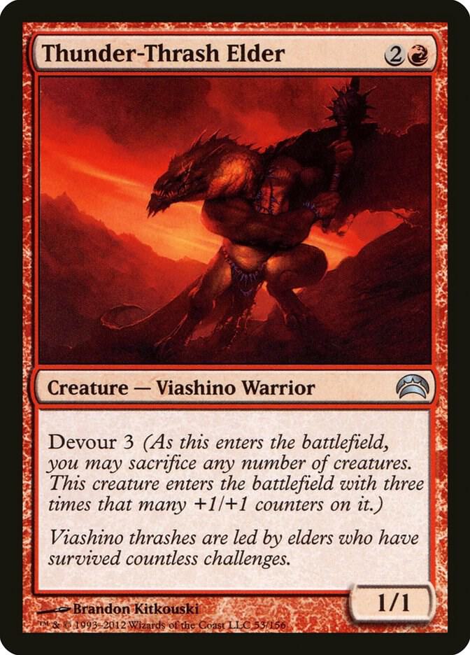 Thunder-Thrash Elder 53 card from Planechase 2012