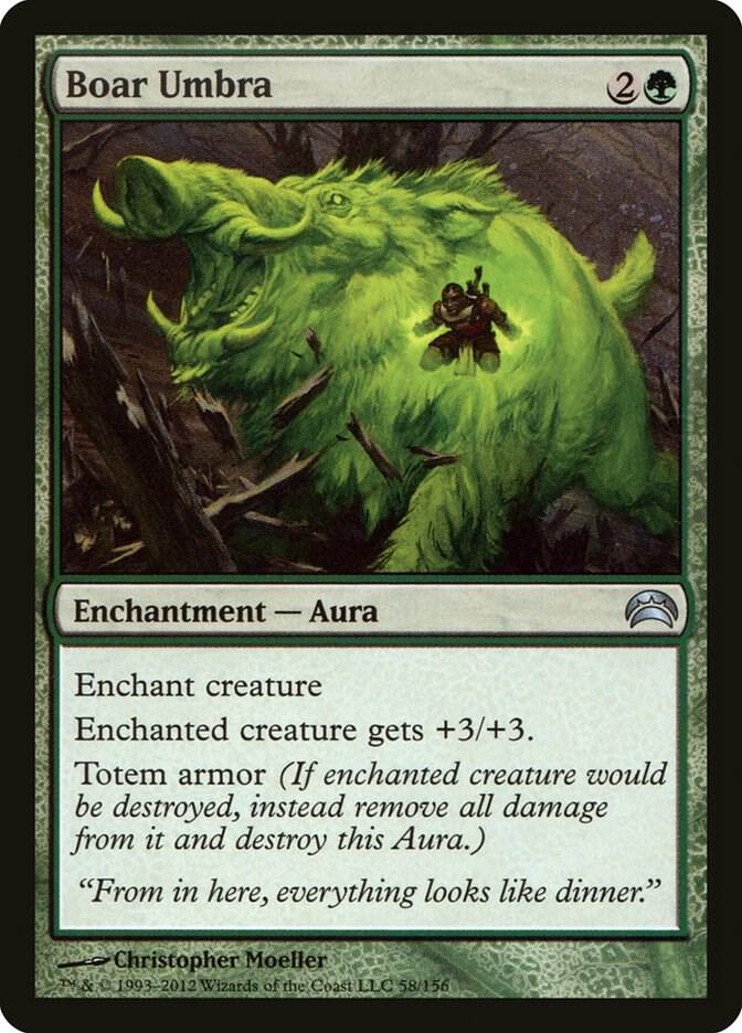 Boar Umbra 58 card from Planechase 2012