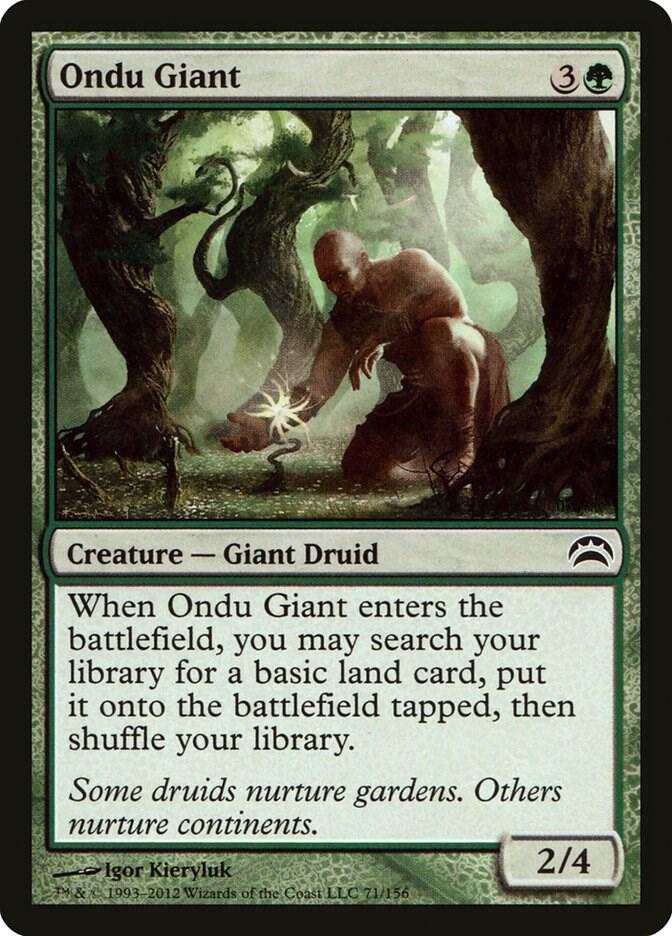 Ondu Giant 71 card from Planechase 2012