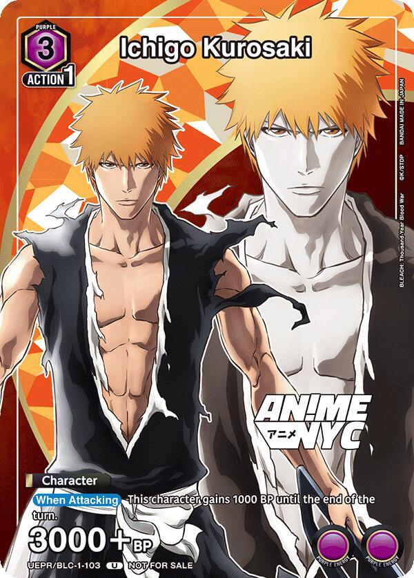 Ichigo Kurosaki (Anime NYC) UEPR/BLC-1-103 card from Union Arena Promotion Cards