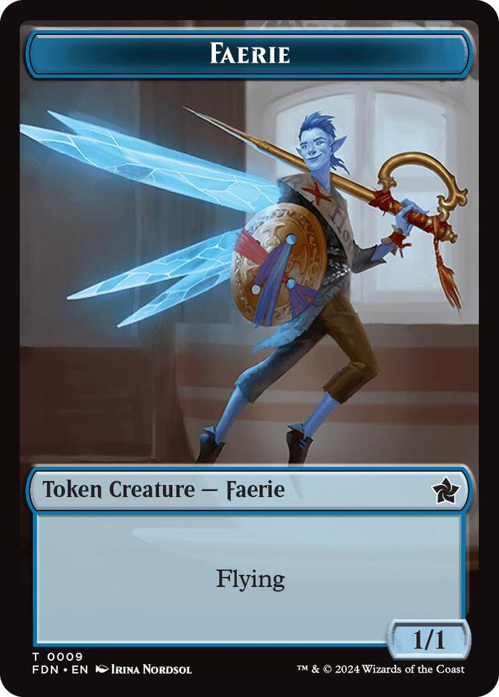 Faerie // Zombie Double-Sided Token 9 // 15 card from Foundations