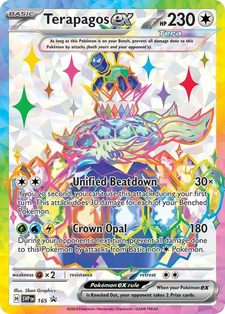 Terapagos ex 165 card from SV: Scarlet & Violet Promo Cards