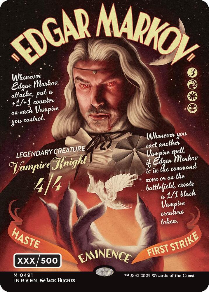 Edgar Markov (Showcase) (Serial Numbered) (Double Rainbow Foil) 491 card from Innistrad Remastered