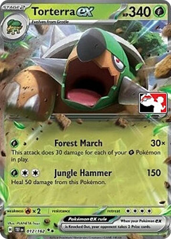 Torterra ex 012/162 card from Prize Pack Series Cards