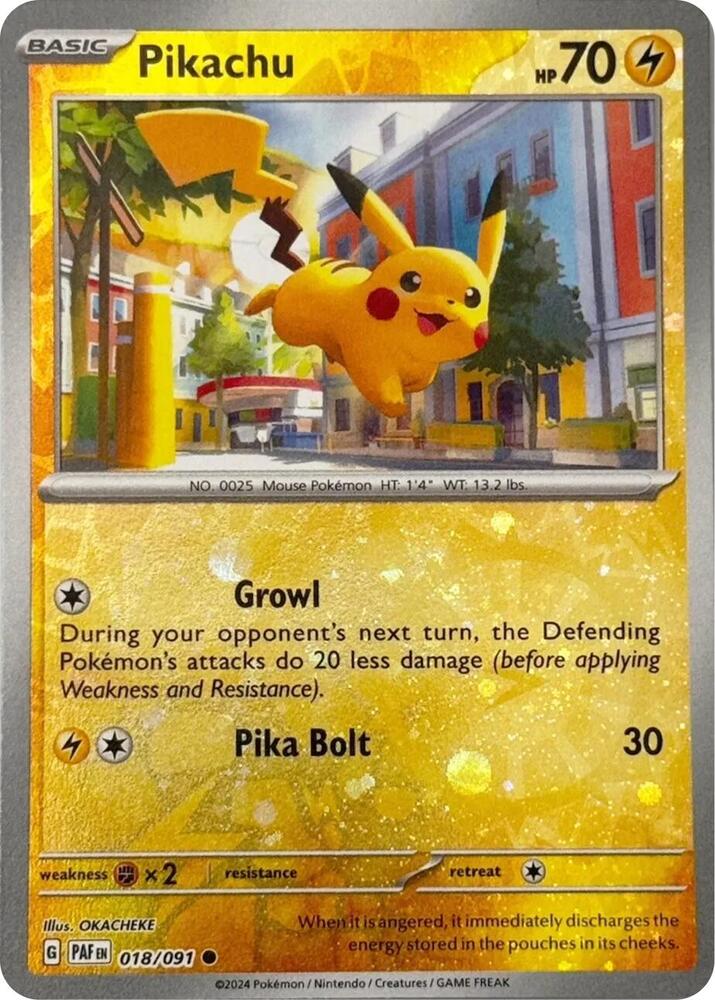 Pikachu (Reverse Cosmos Holo) 018/091 card from Miscellaneous Cards & Products