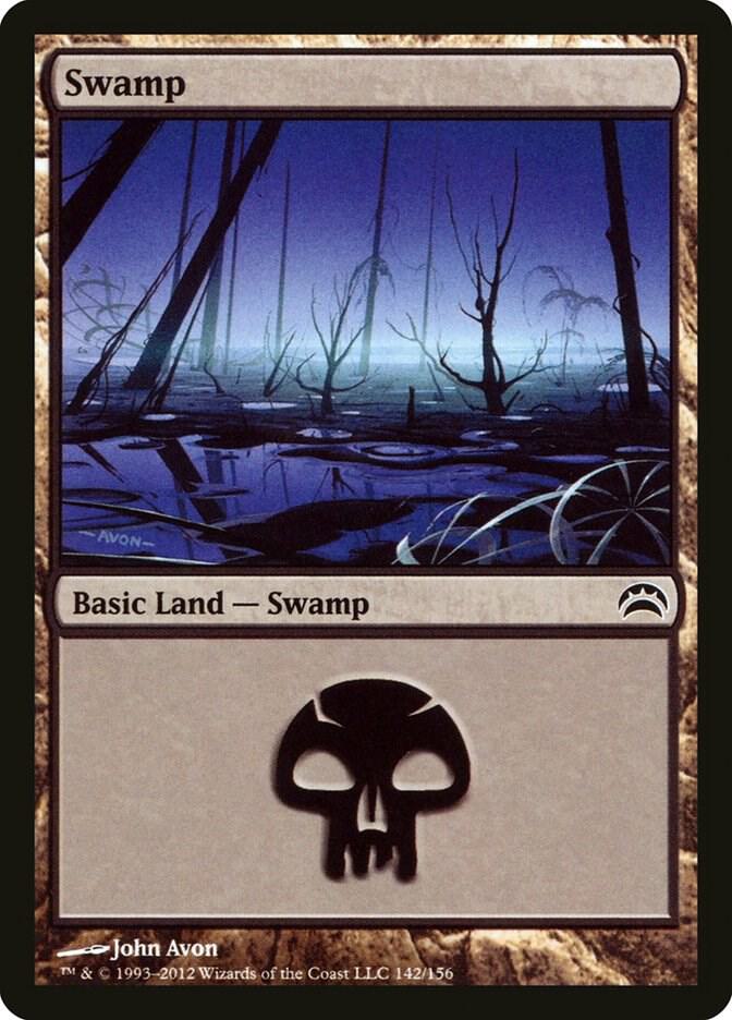 Swamp 142 card from Planechase 2012