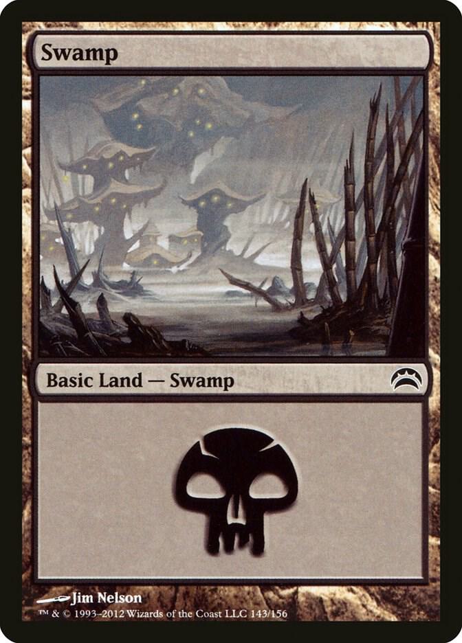 Swamp 143 card from Planechase 2012