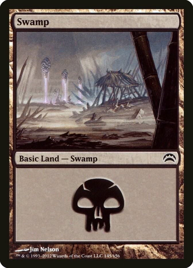 Swamp 145 card from Planechase 2012