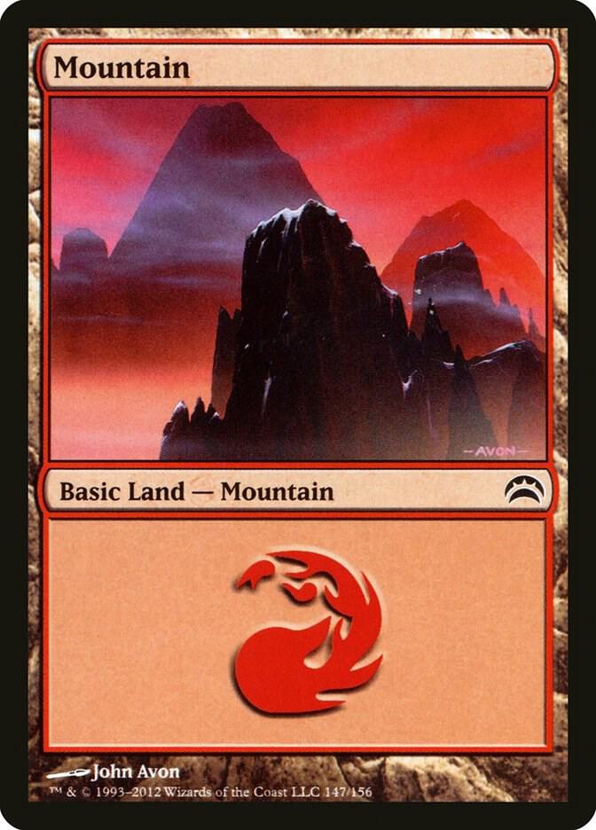 Mountain 147 card from Planechase 2012