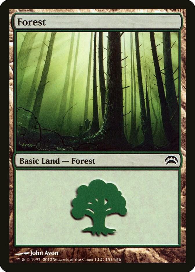 Forest 151 card from Planechase 2012