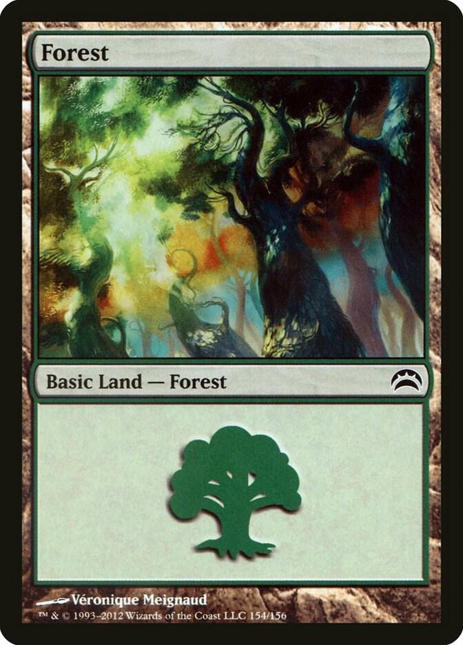 Forest 154 card from Planechase 2012