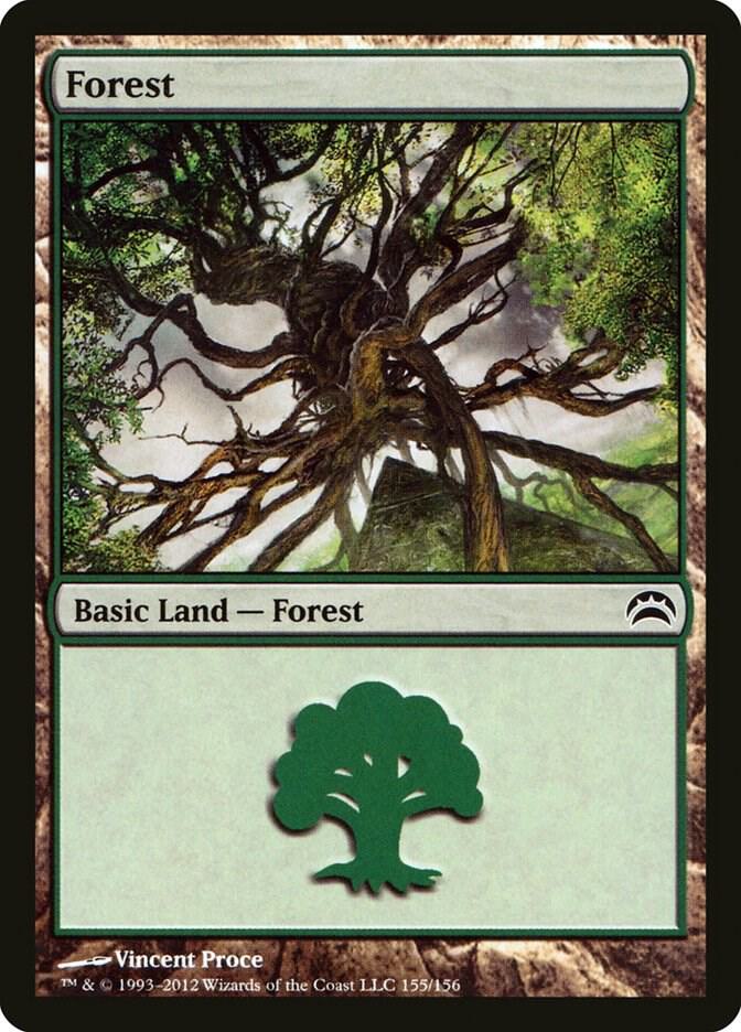 Forest 155 card from Planechase 2012