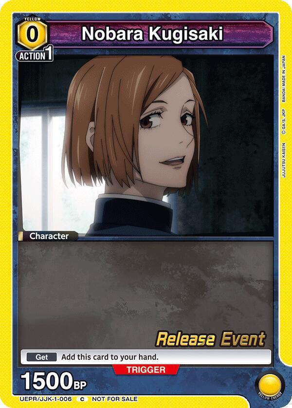 Nobara Kugisaki UEPR/JJK-1-006 card from UE03BT: Jujutsu Kaisen Release Event Cards