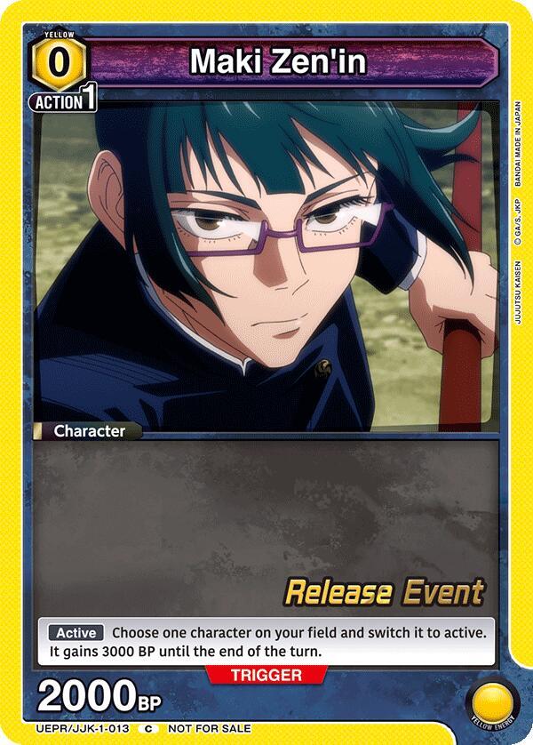 Maki Zen'in UEPR/JJK-1-013 card from UE03BT: Jujutsu Kaisen Release Event Cards