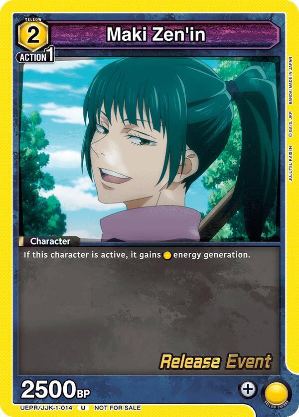 Maki Zen'in UEPR/JJK-1-014 card from UE03BT: Jujutsu Kaisen Release Event Cards