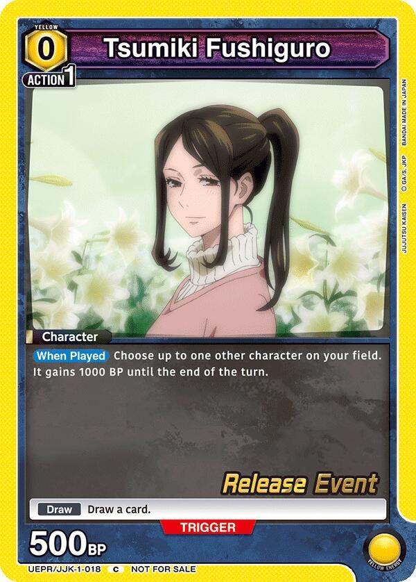 Tsumiki Fushiguro UEPR/JJK-1-018 card from UE03BT: Jujutsu Kaisen Release Event Cards