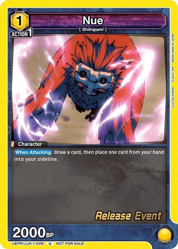 Nue UEPR/JJK-1-026 card from UE03BT: Jujutsu Kaisen Release Event Cards