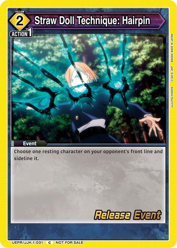 Straw Doll Technique: Hairpin UEPR/JJK-1-031 card from UE03BT: Jujutsu Kaisen Release Event Cards