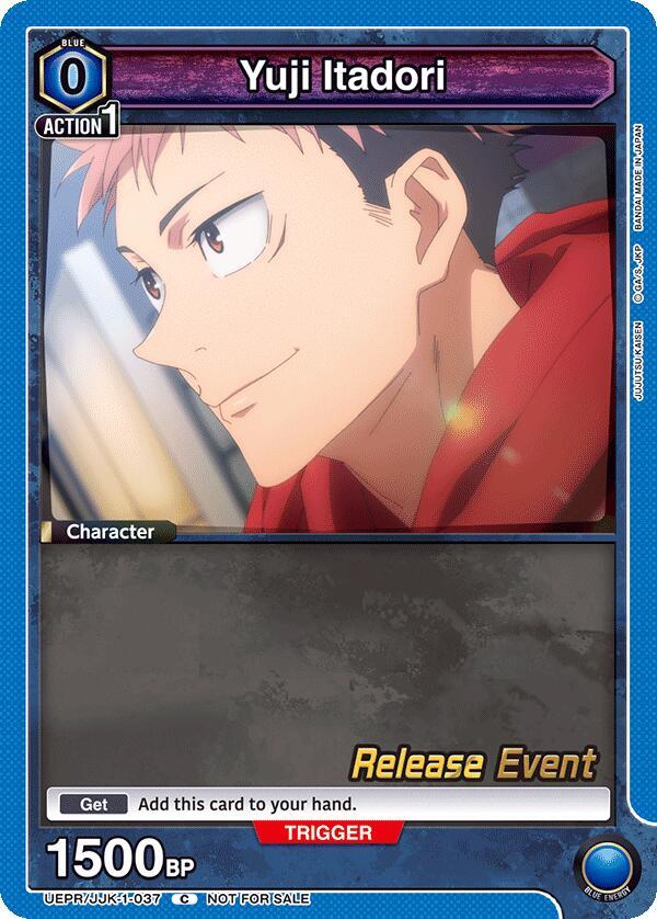 Yuji Itadori UEPR/JJK-1-037 card from UE03BT: Jujutsu Kaisen Release Event Cards