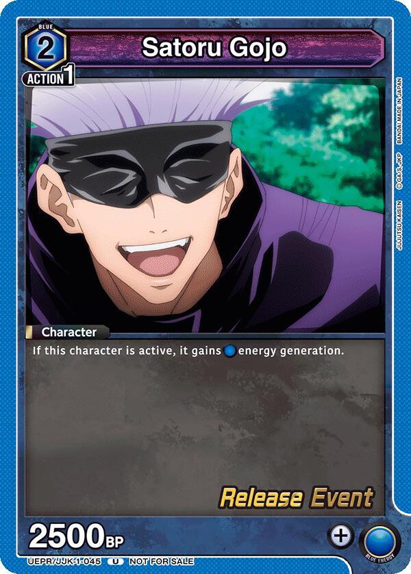Satoru Gojo UEPR/JJK-1-045 card from UE03BT: Jujutsu Kaisen Release Event Cards