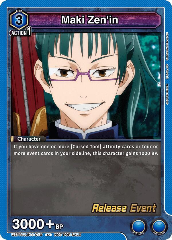 Maki Zen'in UEPR/JJK-1-049 card from UE03BT: Jujutsu Kaisen Release Event Cards