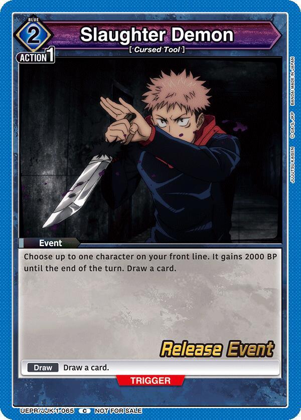 Slaughter Demon UEPR/JJK-1-065 card from UE03BT: Jujutsu Kaisen Release Event Cards