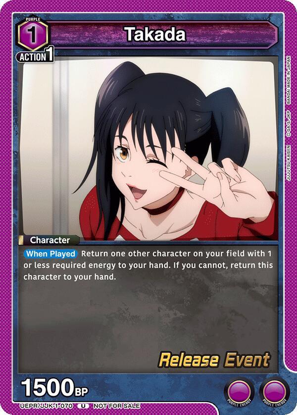 Takada UEPR/JJK-1-070 card from UE03BT: Jujutsu Kaisen Release Event Cards