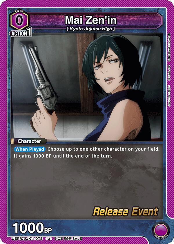 Mai Zen'in UEPR/JJK-1-078 card from UE03BT: Jujutsu Kaisen Release Event Cards