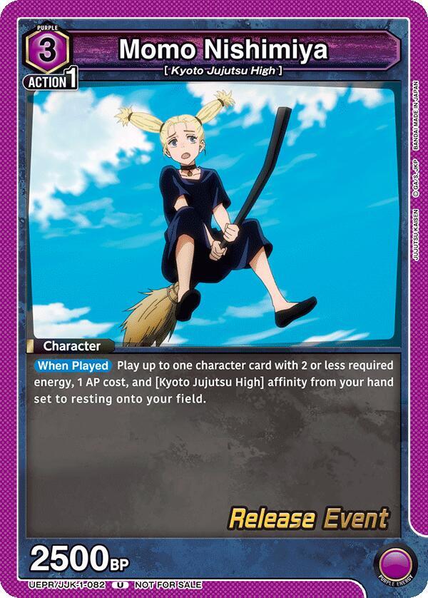 Momo Nishimiya UEPR/JJK-1-082 card from UE03BT: Jujutsu Kaisen Release Event Cards
