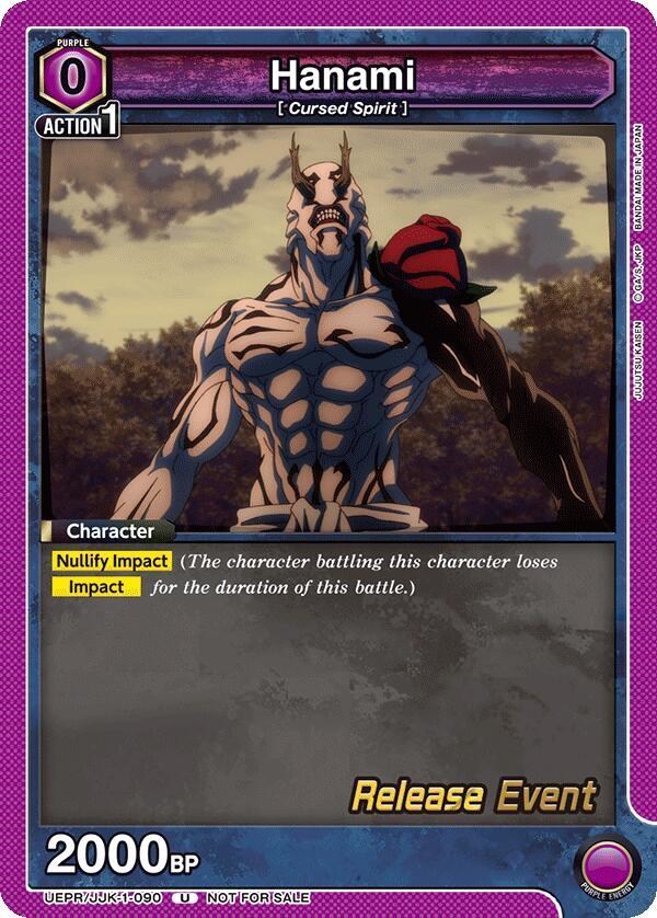 Hanami UEPR/JJK-1-090 card from UE03BT: Jujutsu Kaisen Release Event Cards