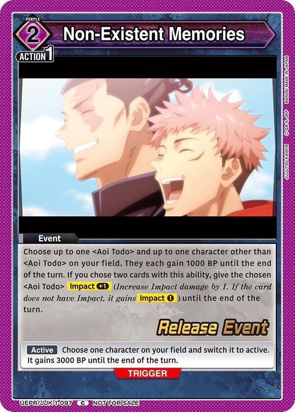 Non-Existent Memories UEPR/JJK-1-097 card from UE03BT: Jujutsu Kaisen Release Event Cards