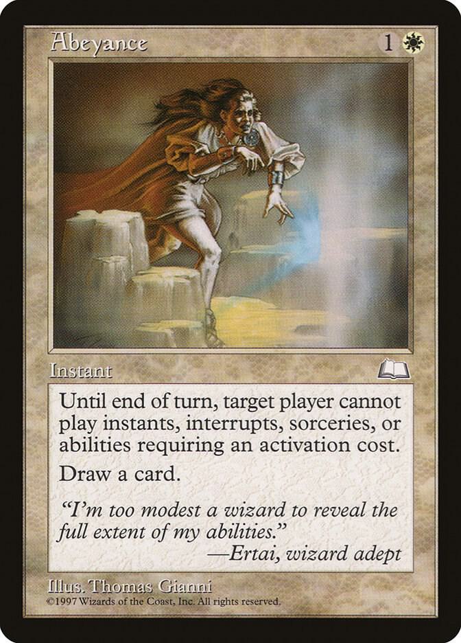 Abeyance card from Weatherlight