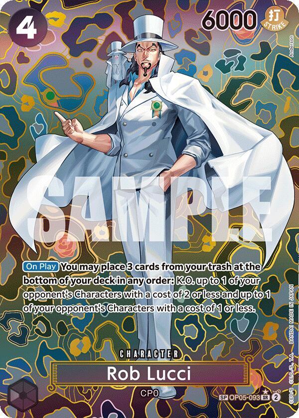 Rob Lucci (SP) OP05-093 card from Emperors in the New World