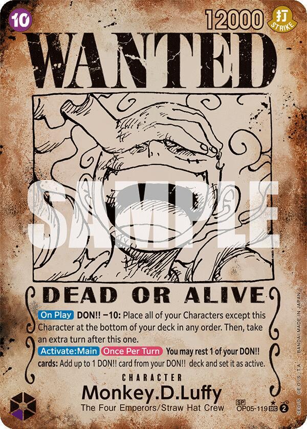 Monkey.D.Luffy (Wanted Poster) OP05-119 card from Emperors in the New World