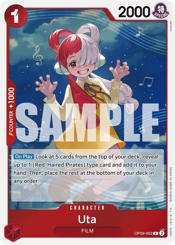 Uta OP09-002 card from Emperors in the New World
