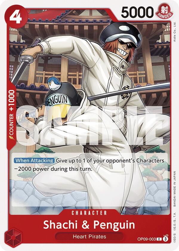 Shachi & Penguin OP09-003 card from Emperors in the New World