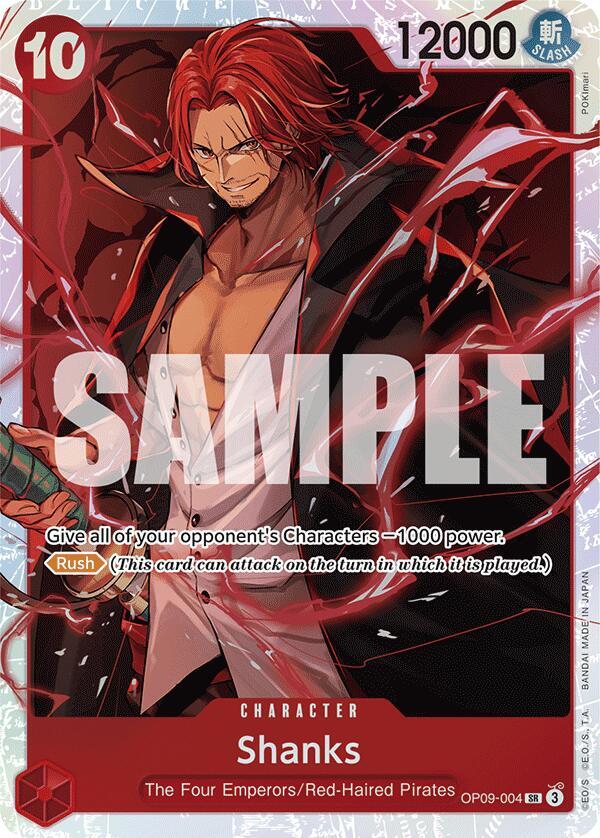 Shanks OP09-004 card from Emperors in the New World