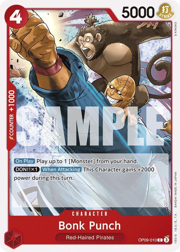 Bonk Punch OP09-010 card from Emperors in the New World