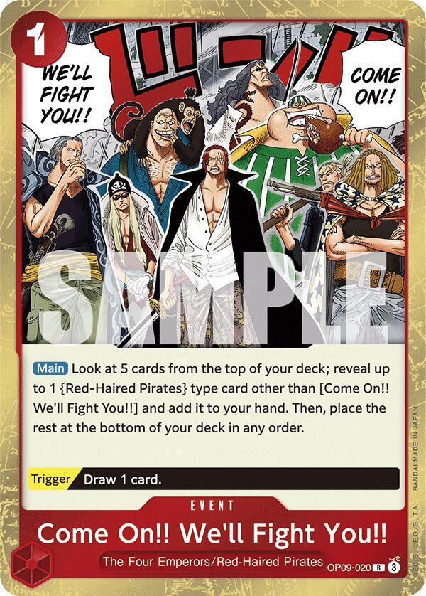 Come On!! We'll Fight You!! OP09-020 card from Emperors in the New World