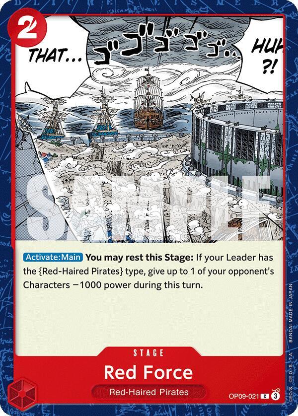 Red Force OP09-021 card from Emperors in the New World