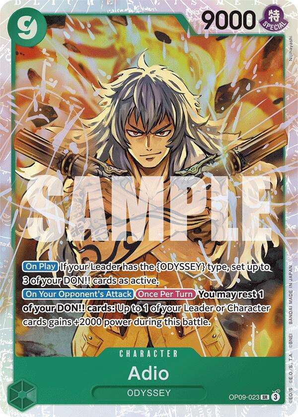 Adio OP09-023 card from Emperors in the New World