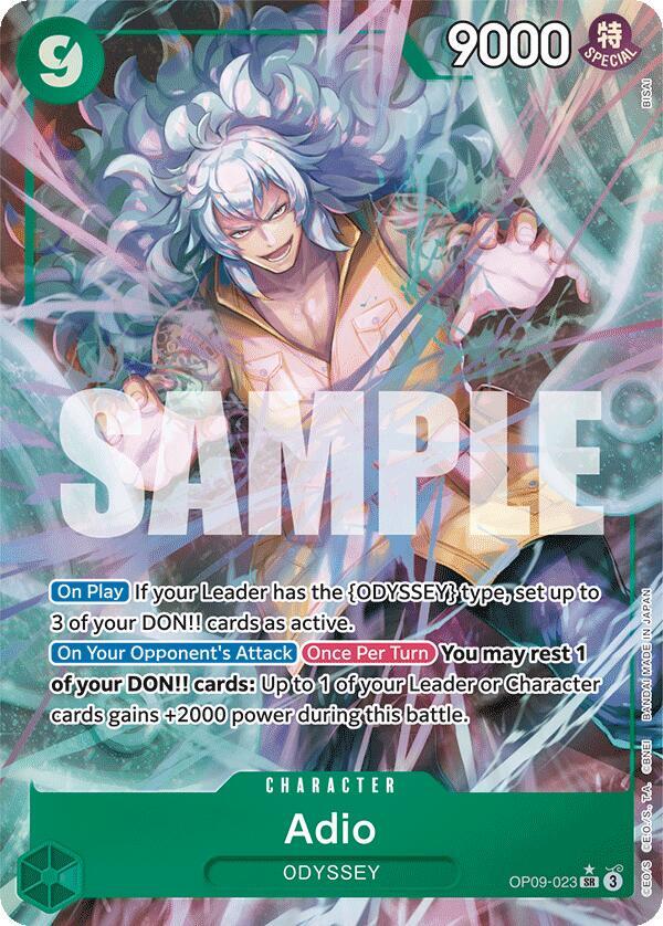 Adio (Parallel) OP09-023 card from Emperors in the New World
