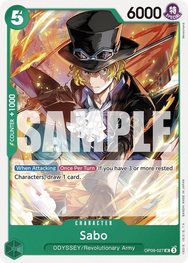 Sabo OP09-027 card from Emperors in the New World