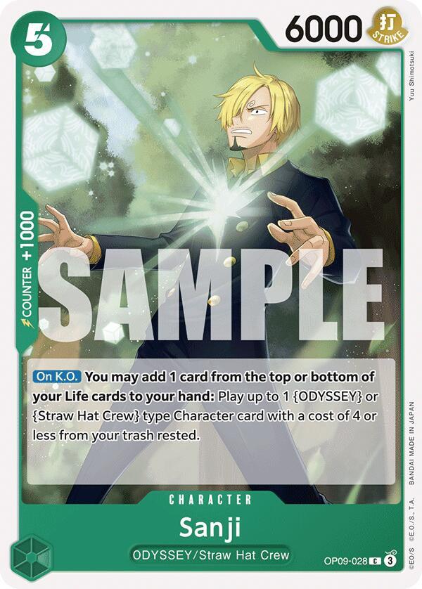 Sanji OP09-028 card from Emperors in the New World