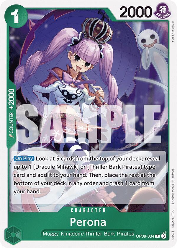 Perona OP09-034 card from Emperors in the New World