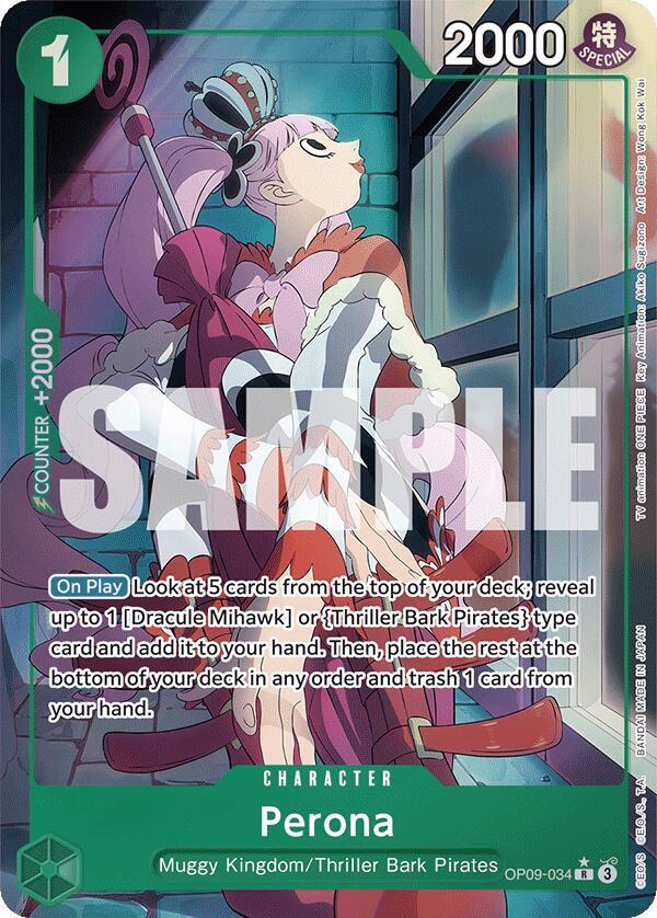 Perona (Parallel) OP09-034 card from Emperors in the New World